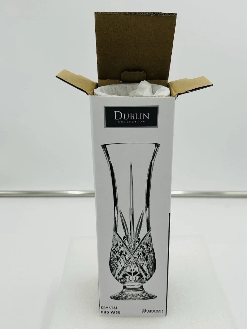 Dublin Collection Shannon By Godinger Crystal Bud Vase 8.5